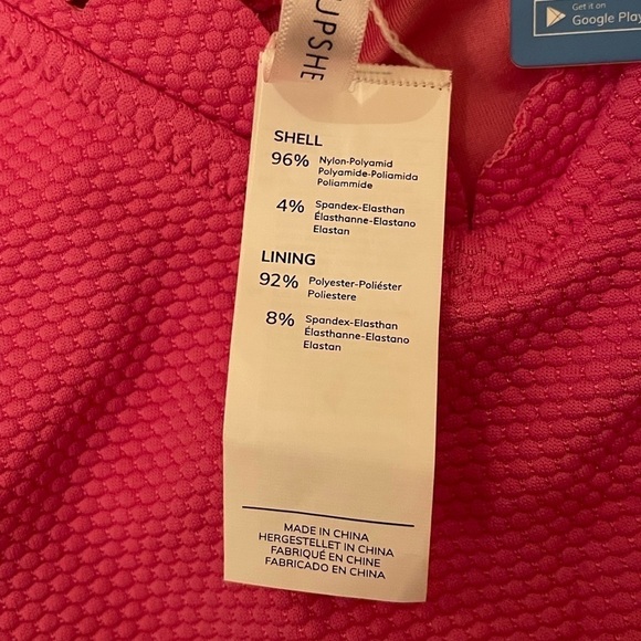 CUPSHE NWT Women's One Piece Scalloped Swimsuit Hot Pink Size Medium - Picture 8 of 9